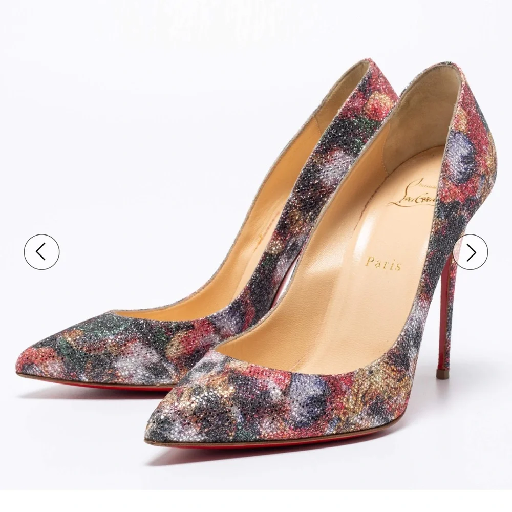 Christian Louboutin Pigalle Follies 100mm Glitter Plume - Picture 15 of 16
